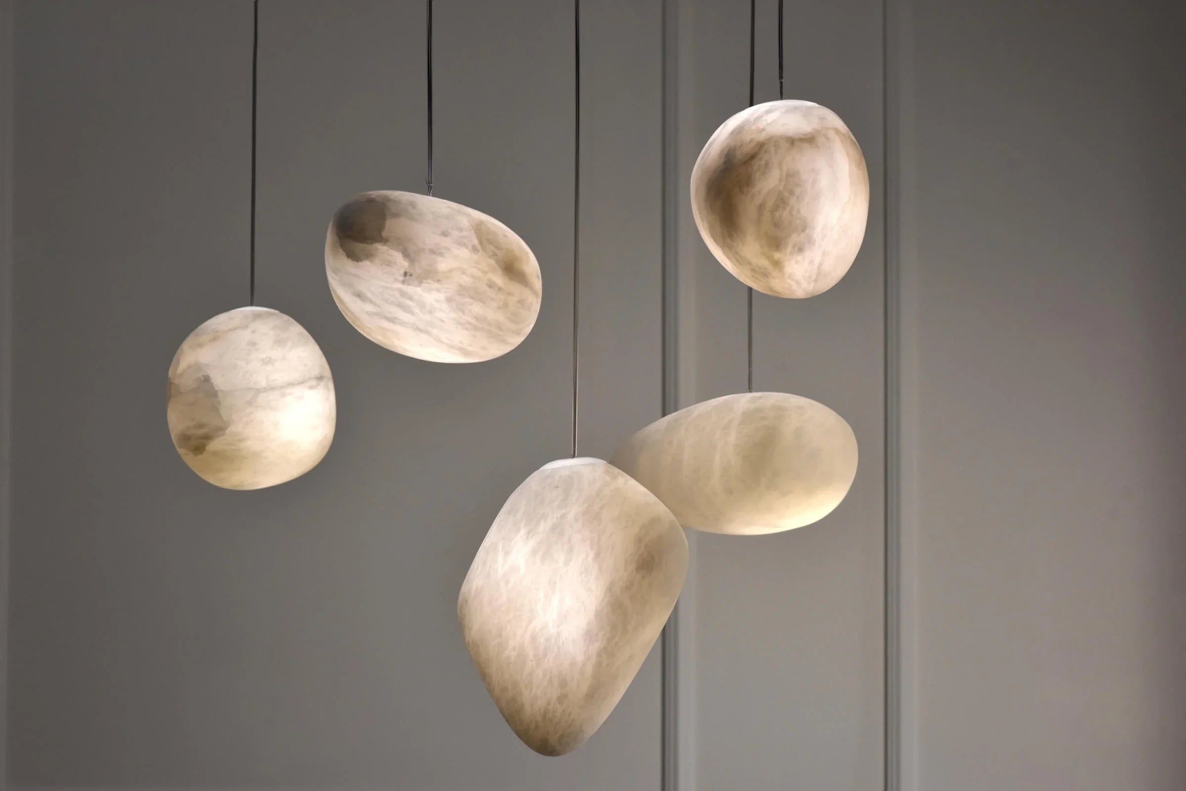 Orelisse Alabaster Pebble Pendant Light
