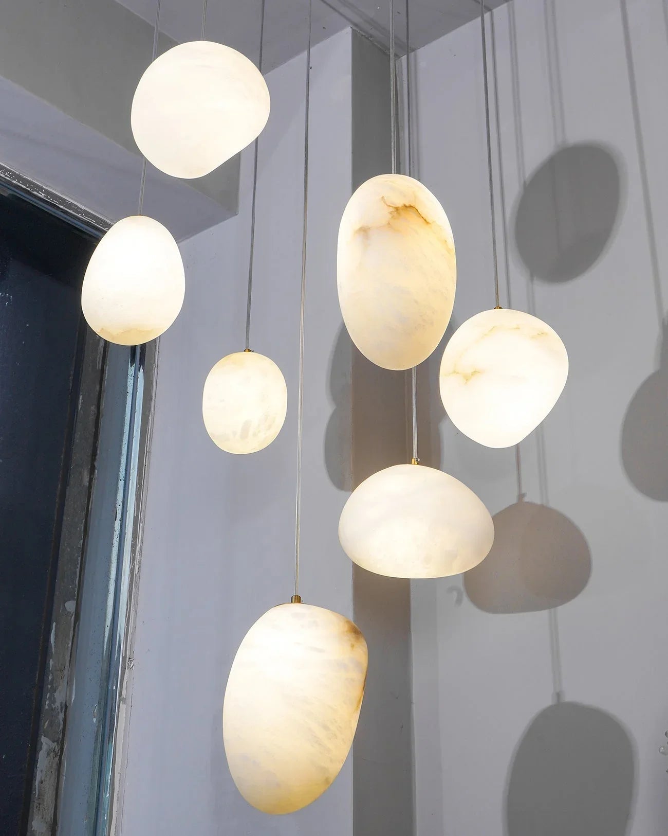 Orelisse Alabaster Pebble Pendant Light
