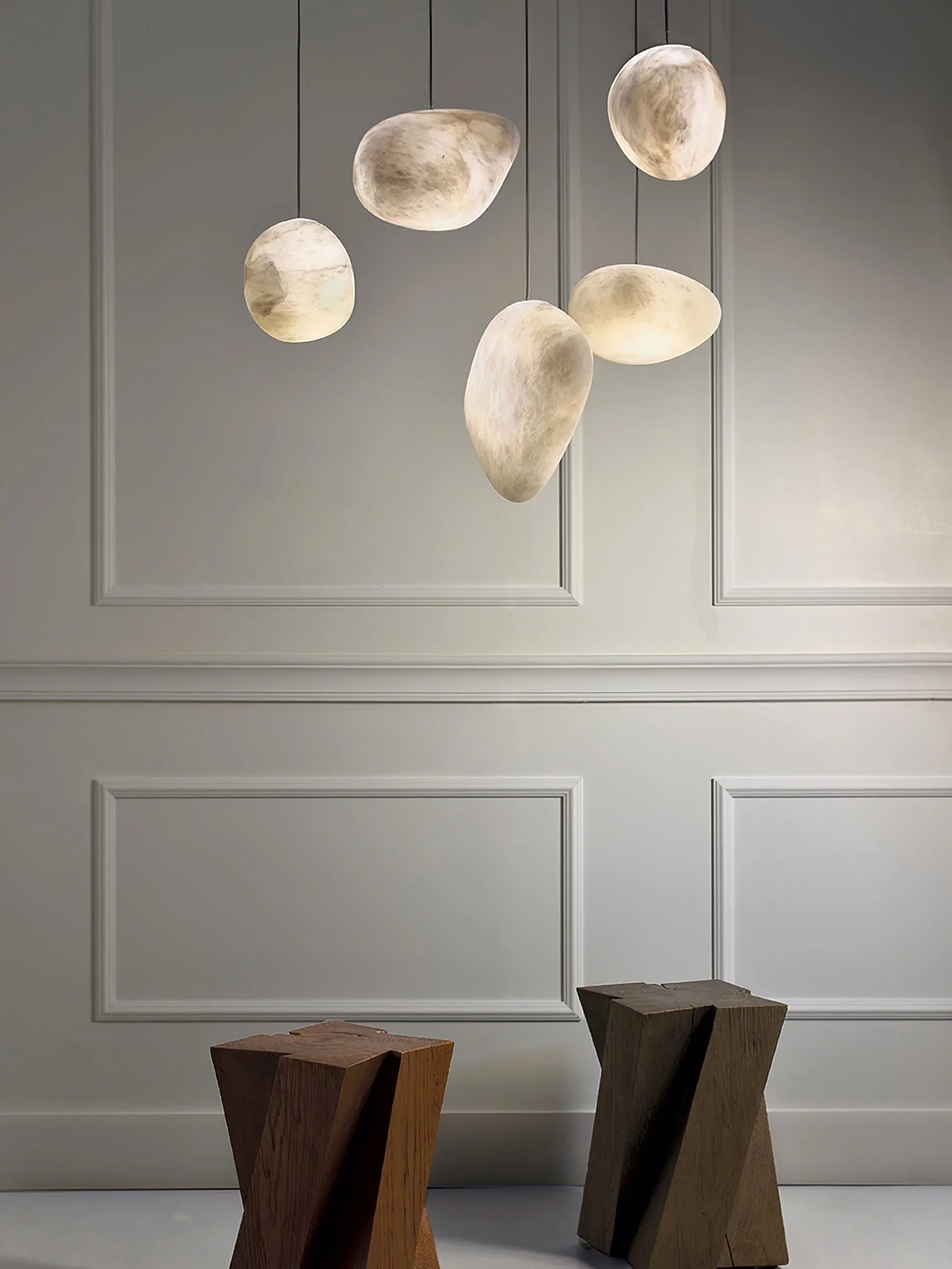 Orelisse Alabaster Pebble Pendant Light