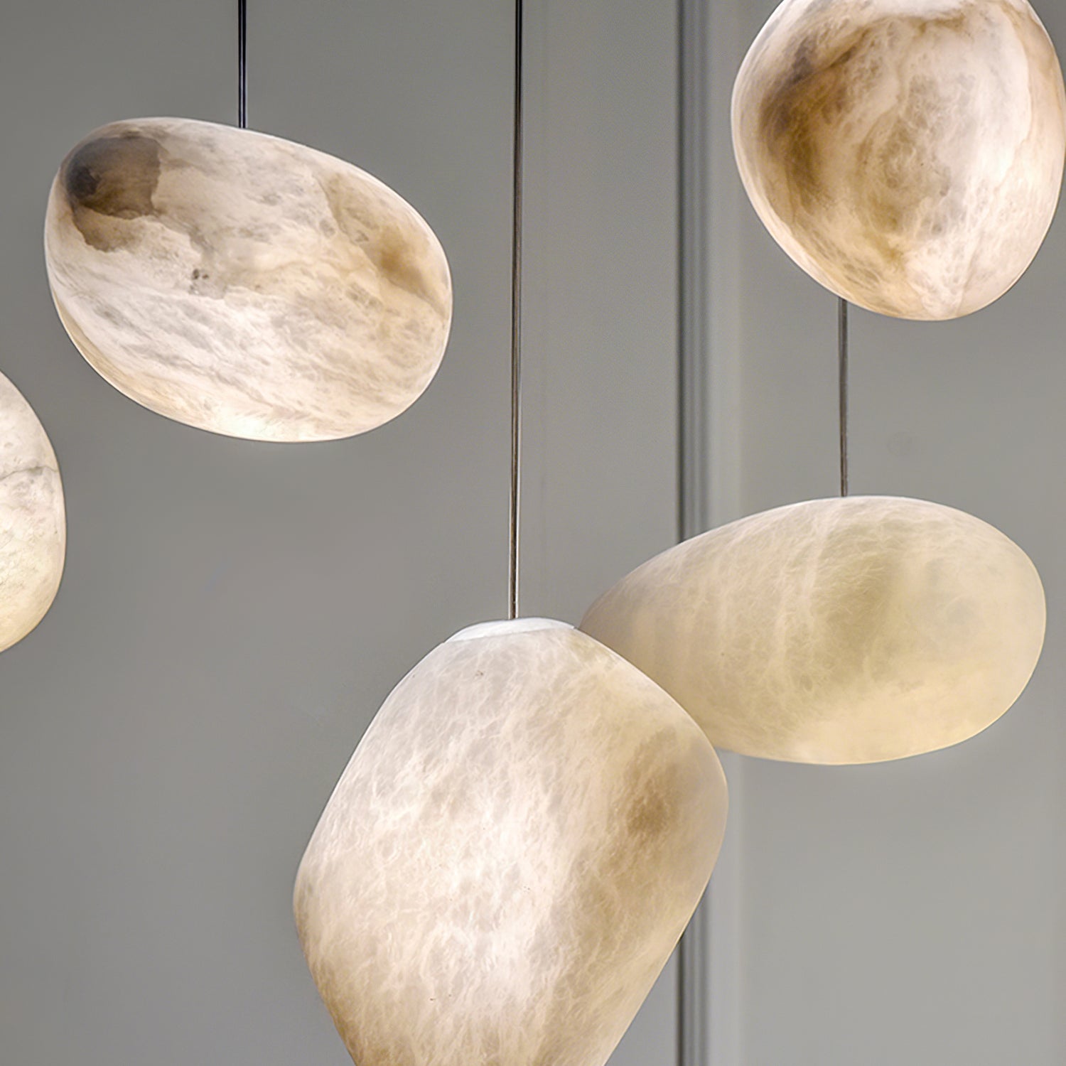 Orelisse Alabaster Pebble Pendant Light
