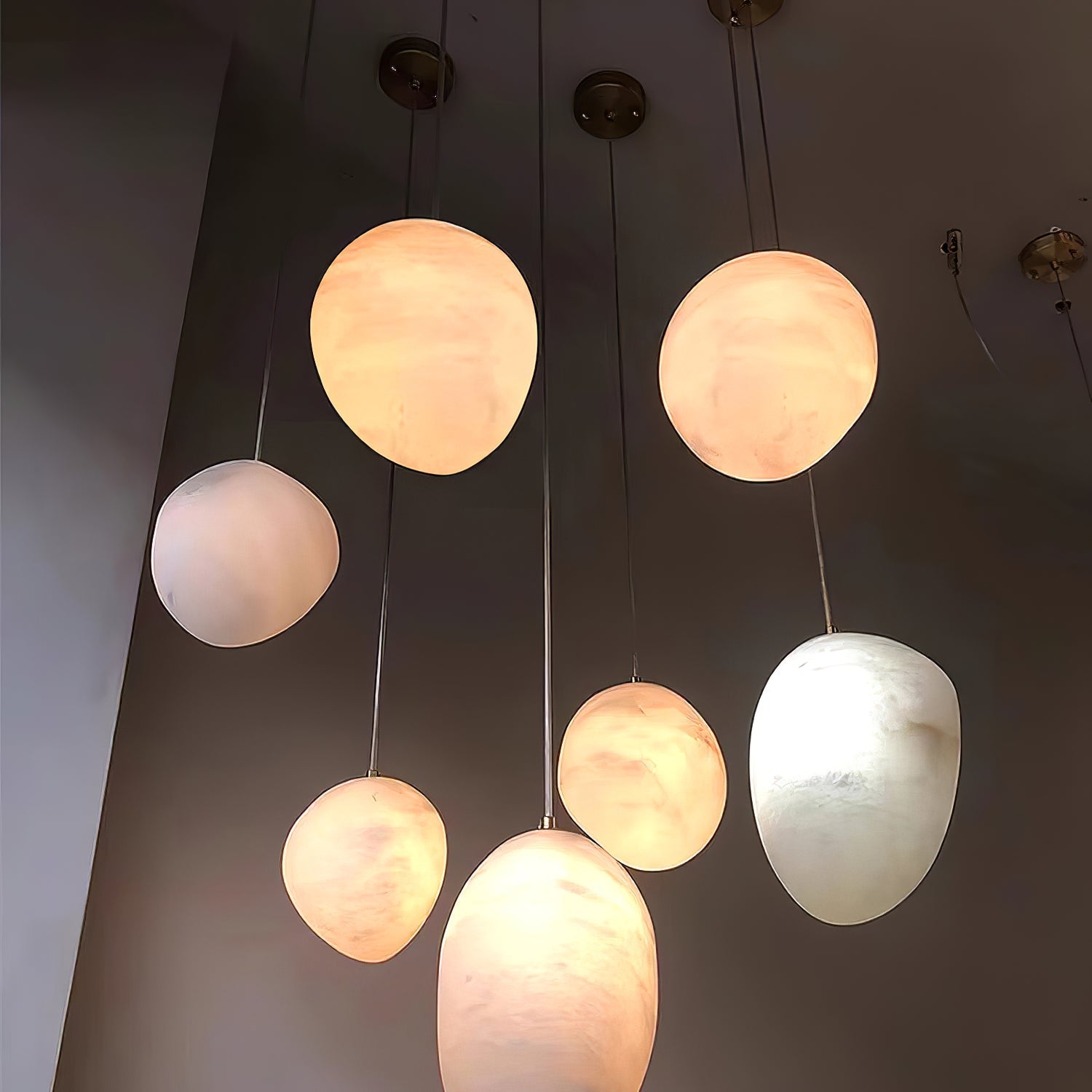 Orelisse Alabaster Pebble Pendant Light