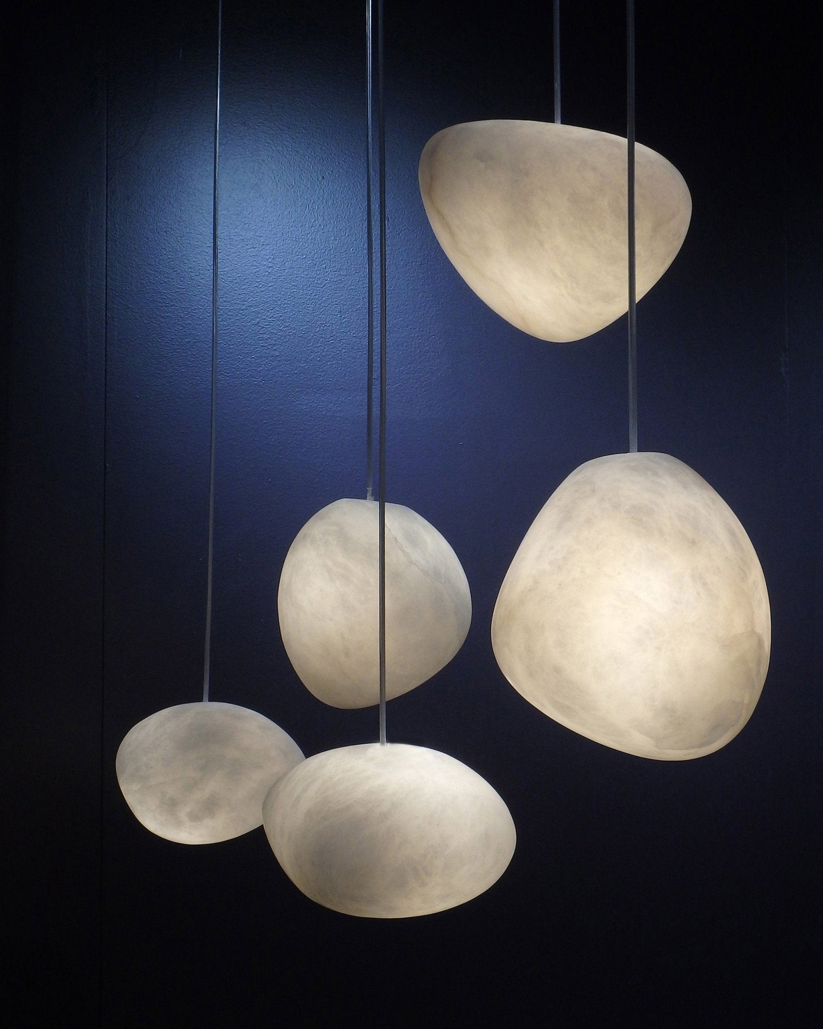 Orelisse Alabaster Pebble Pendant Light