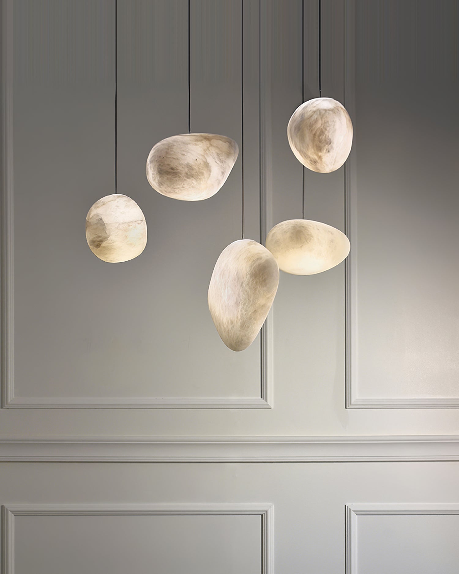 Orelisse Alabaster Pebble Pendant Light