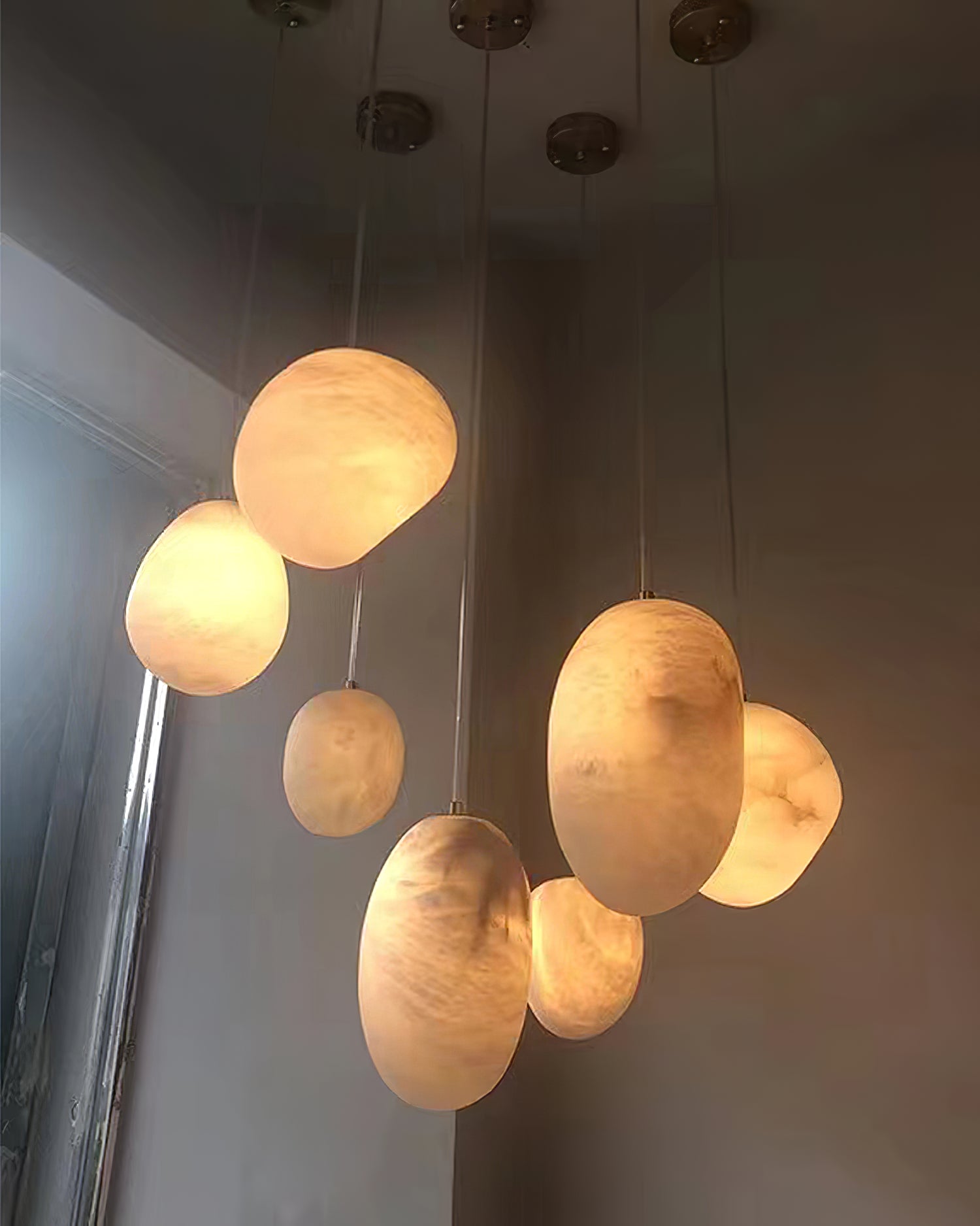 Orelisse Alabaster Pebble Pendant Light