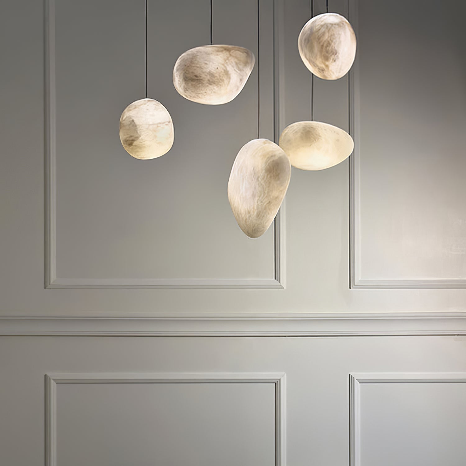 Orelisse Alabaster Pebble Pendant Light