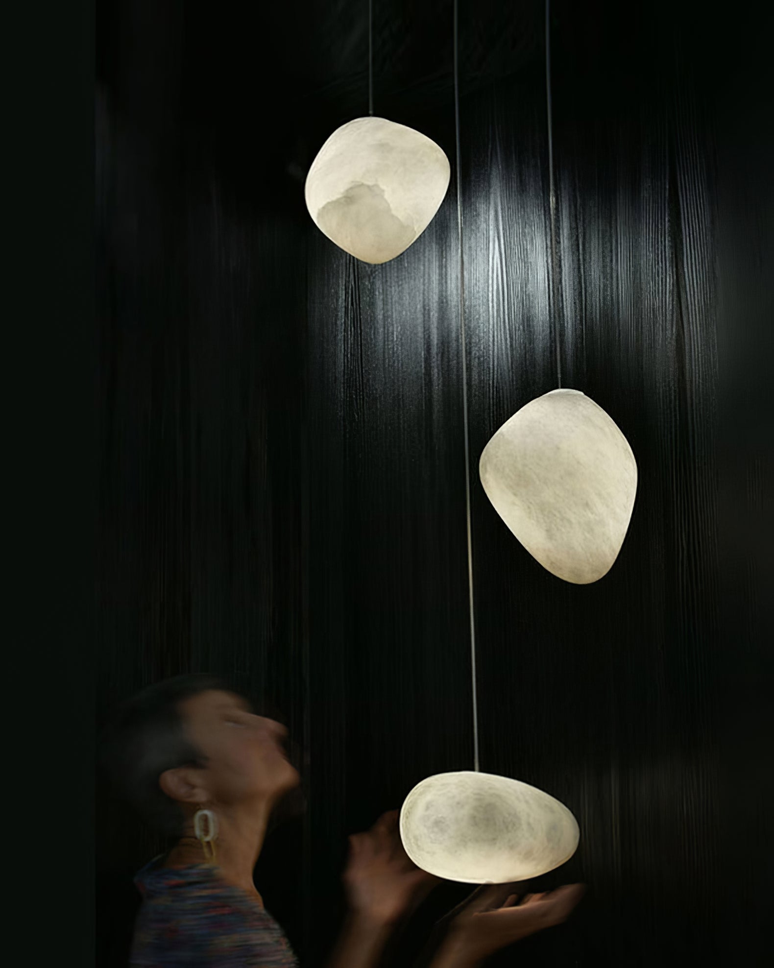 Orelisse Alabaster Pebble Pendant Light