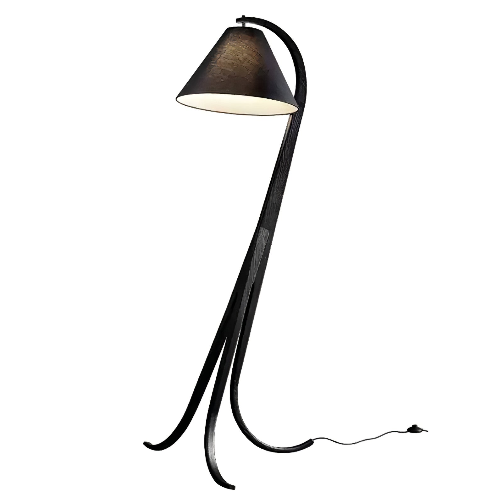 Orellis Curved Wood Floor Lamp