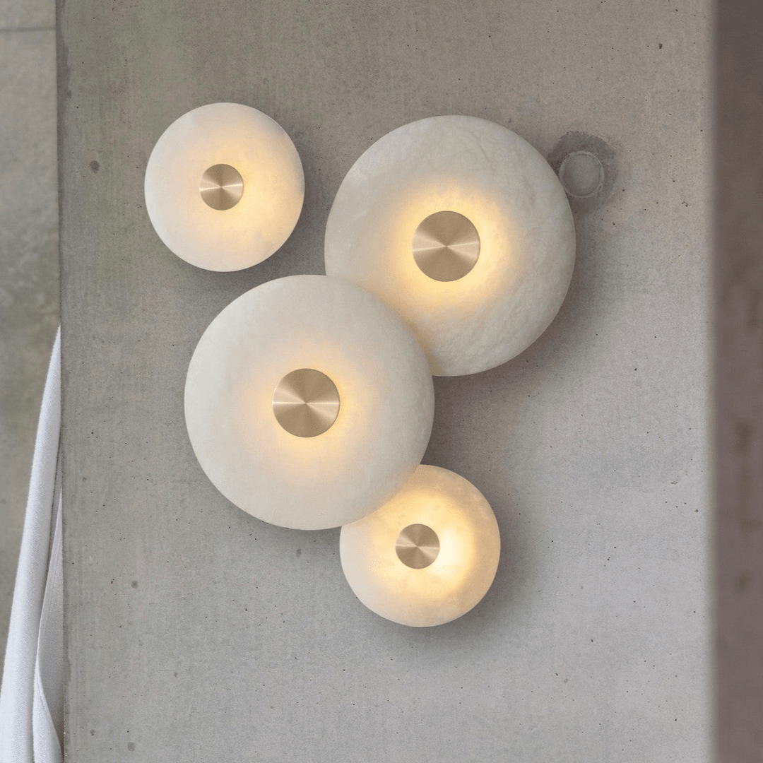Orlena Alabaster Disc Wall Light