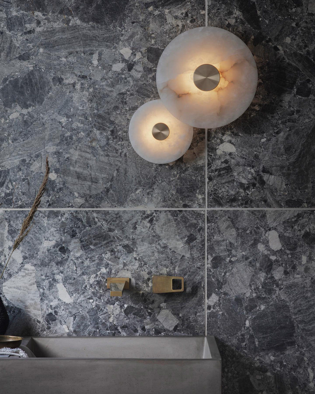 Orlena Alabaster Disc Wall Light