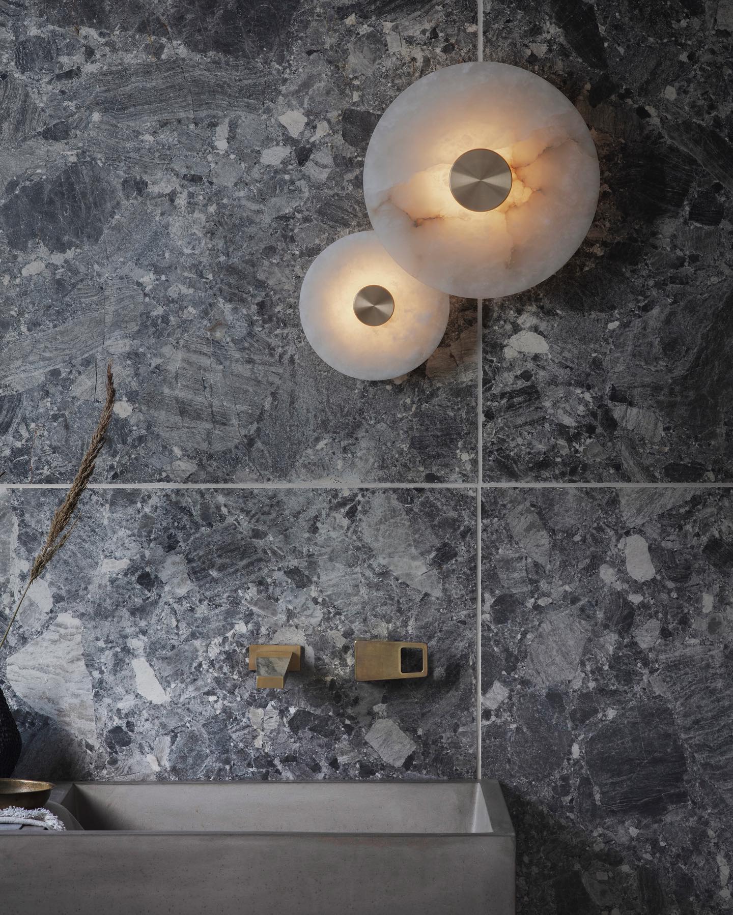 Orlena Alabaster Disc Wall Light