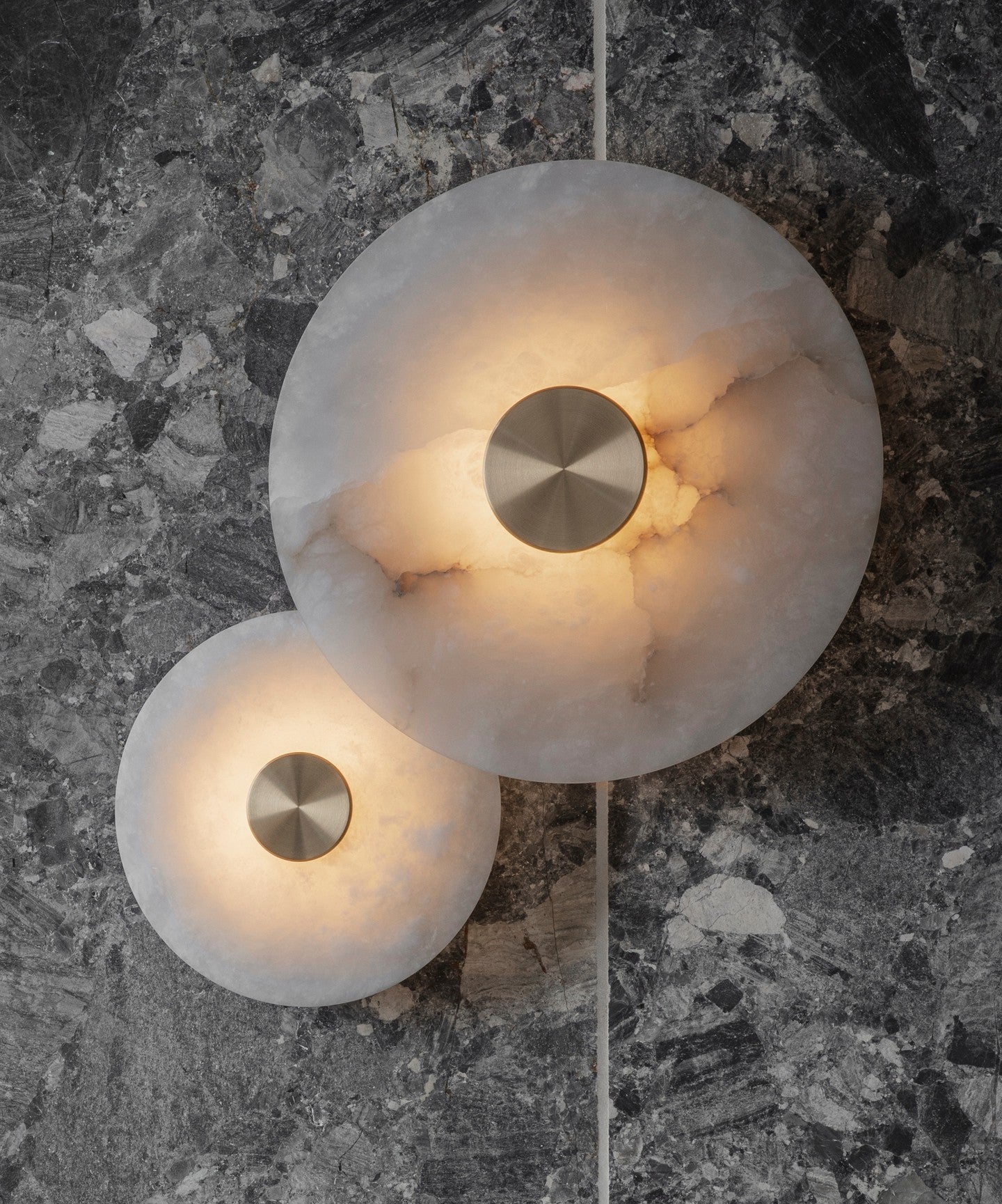 Orlena Alabaster Disc Wall Light