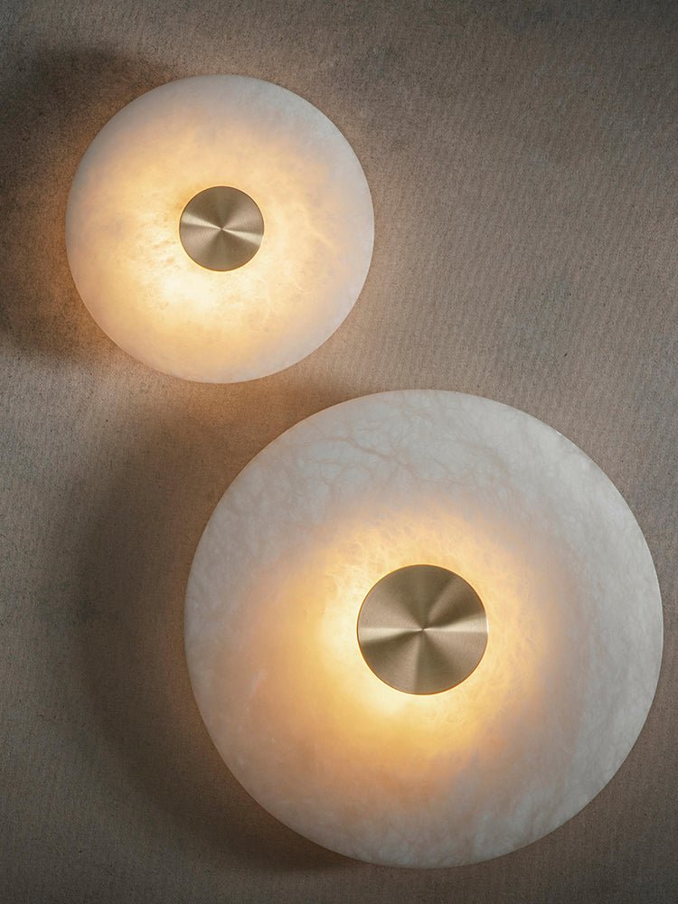Orlena Alabaster Disc Wall Light