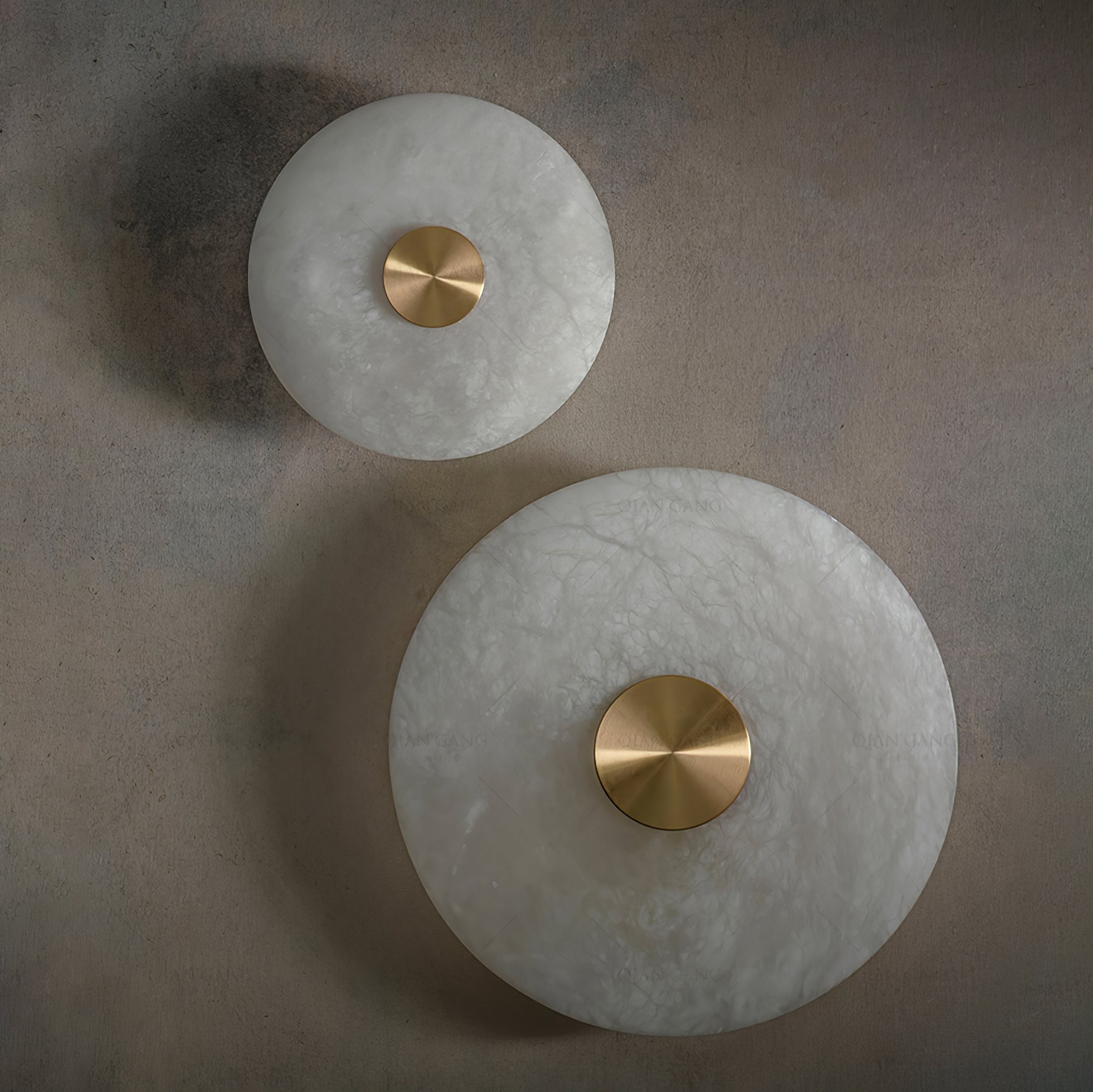 Orlena Alabaster Disc Wall Light