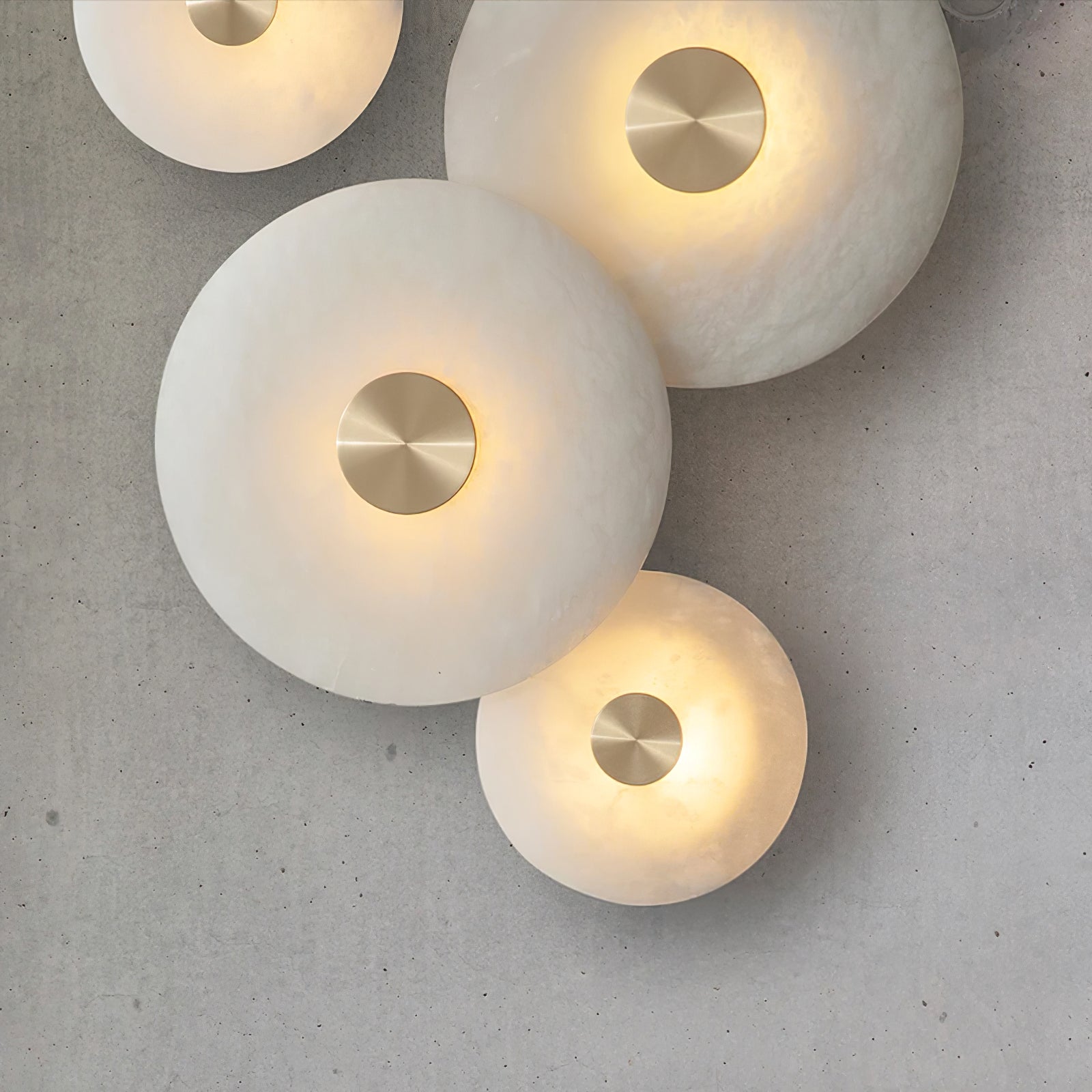 Orlena Alabaster Disc Wall Light