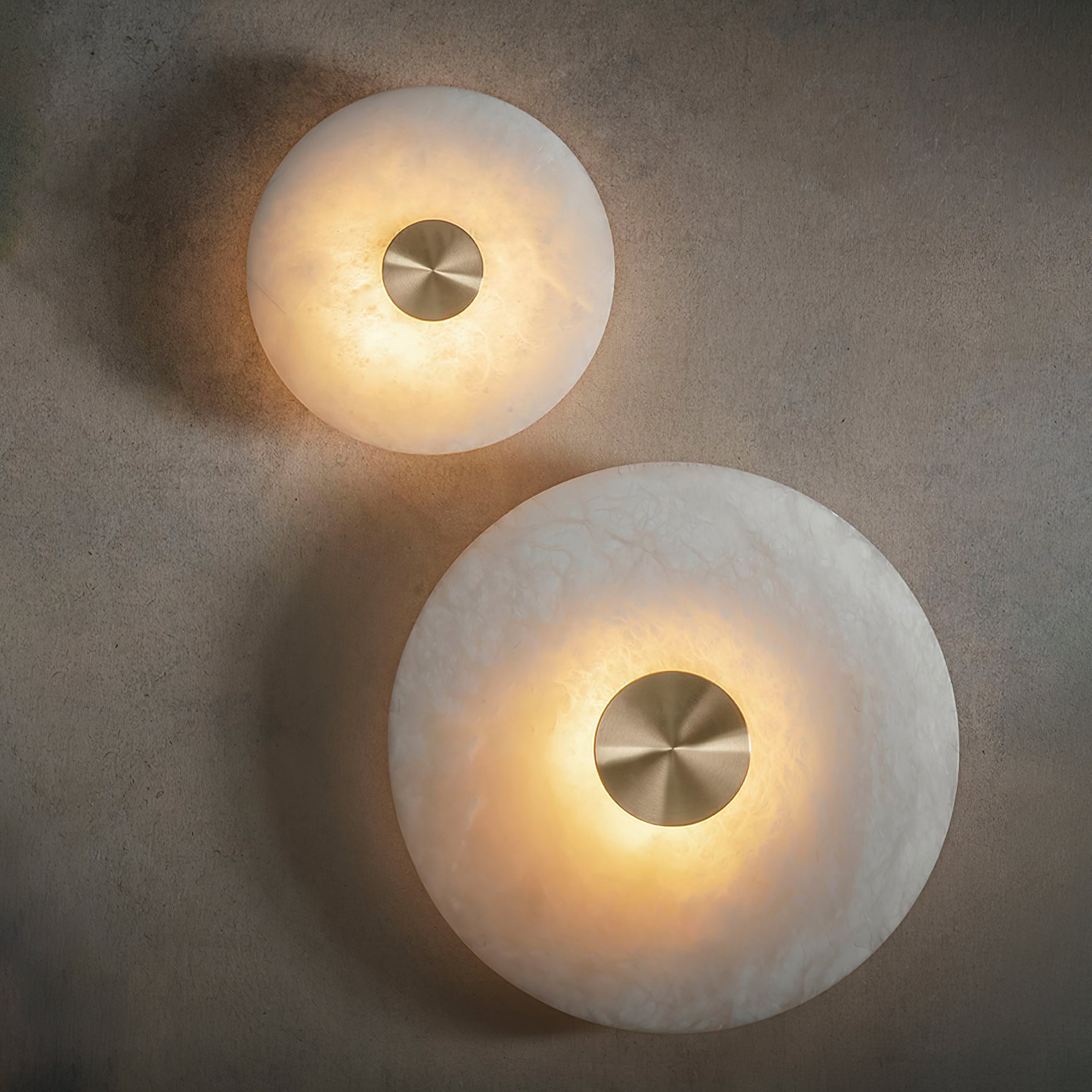 Orlena Alabaster Disc Wall Light