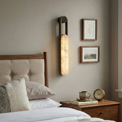 Orven Ring Handle Alabaster Wall Light