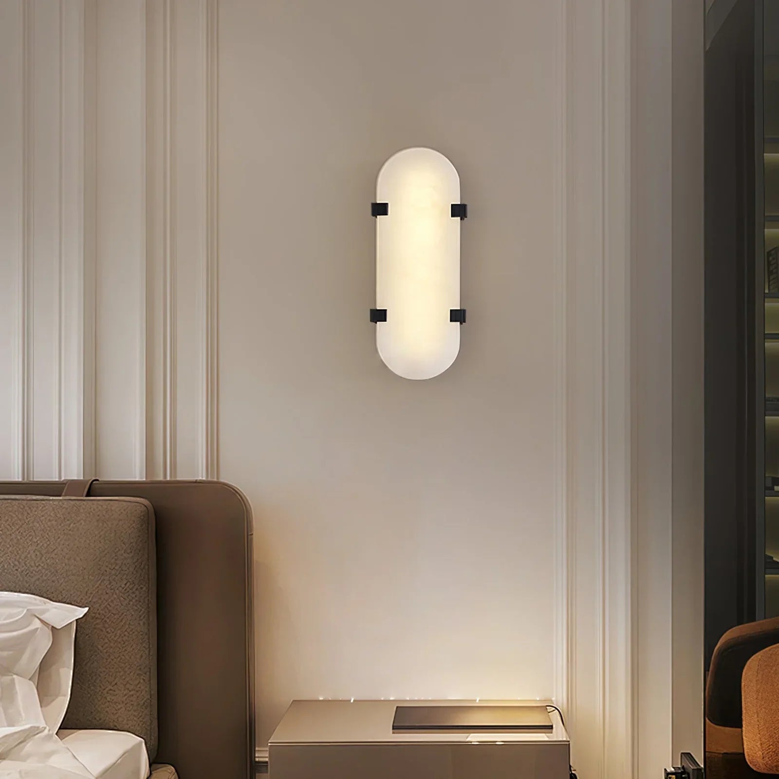 Ovelle Alabaster Halo Wall Sconce