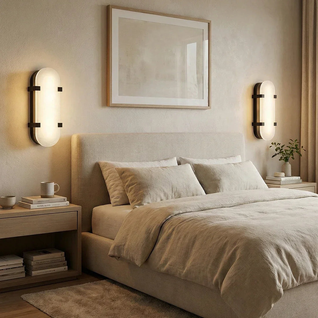Ovelle Alabaster Halo Wall Sconce