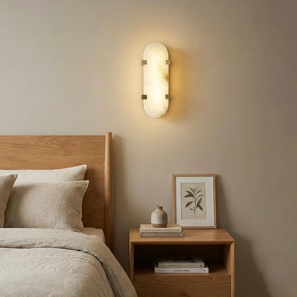 Ovelle Alabaster Halo Wall Sconce