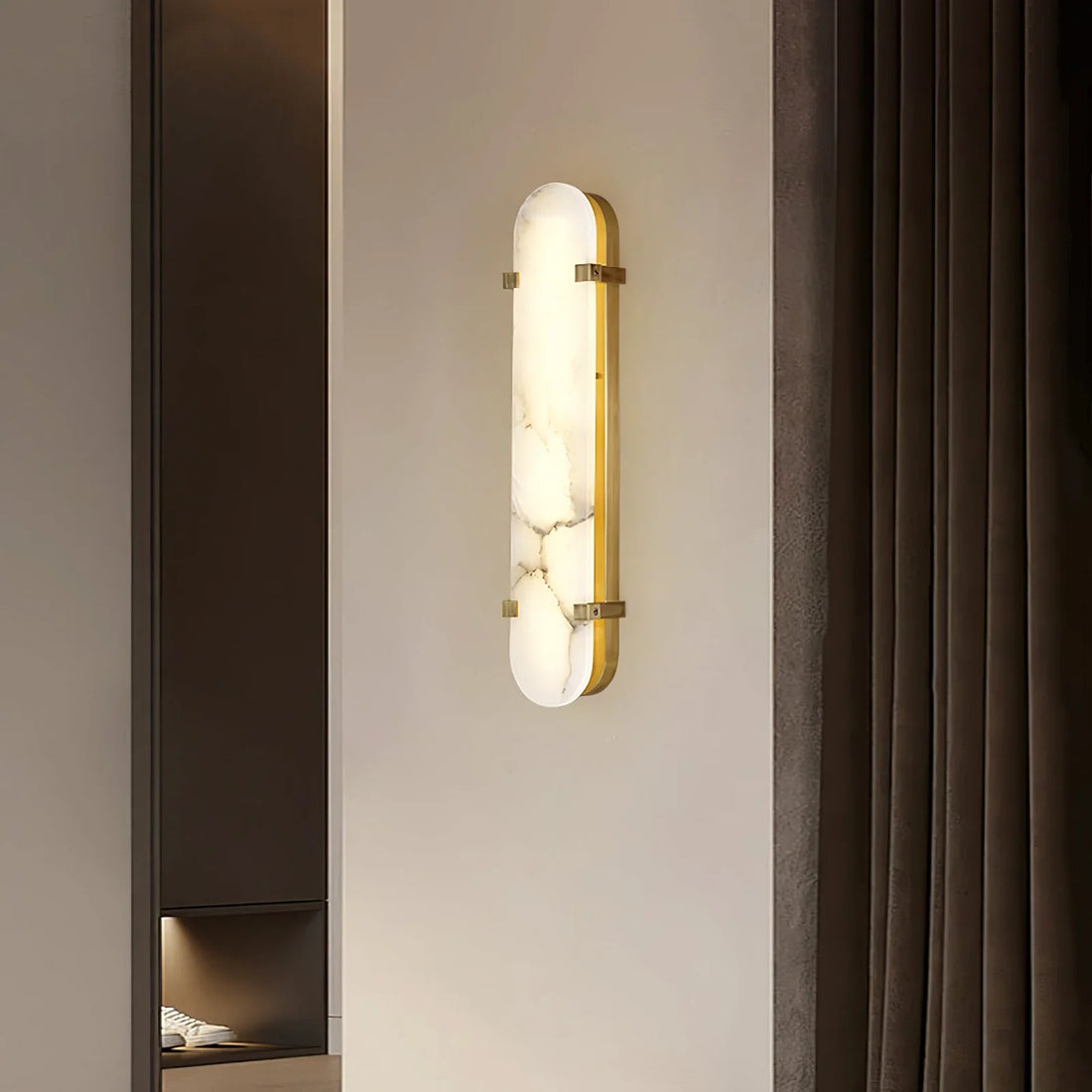 Ovelle Alabaster Halo Wall Sconce