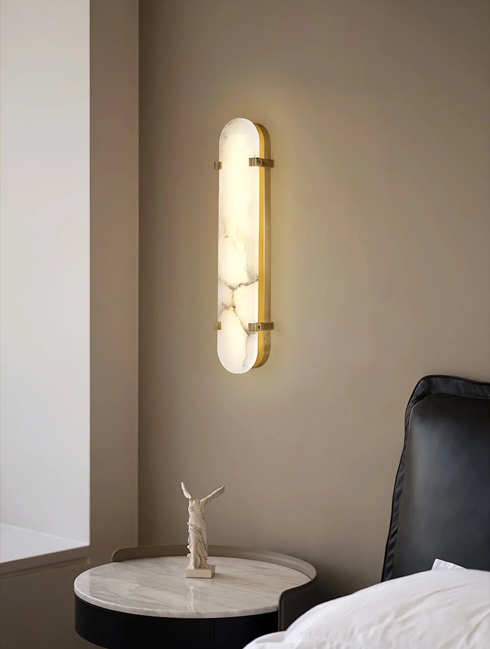 Ovelle Alabaster Halo Wall Sconce