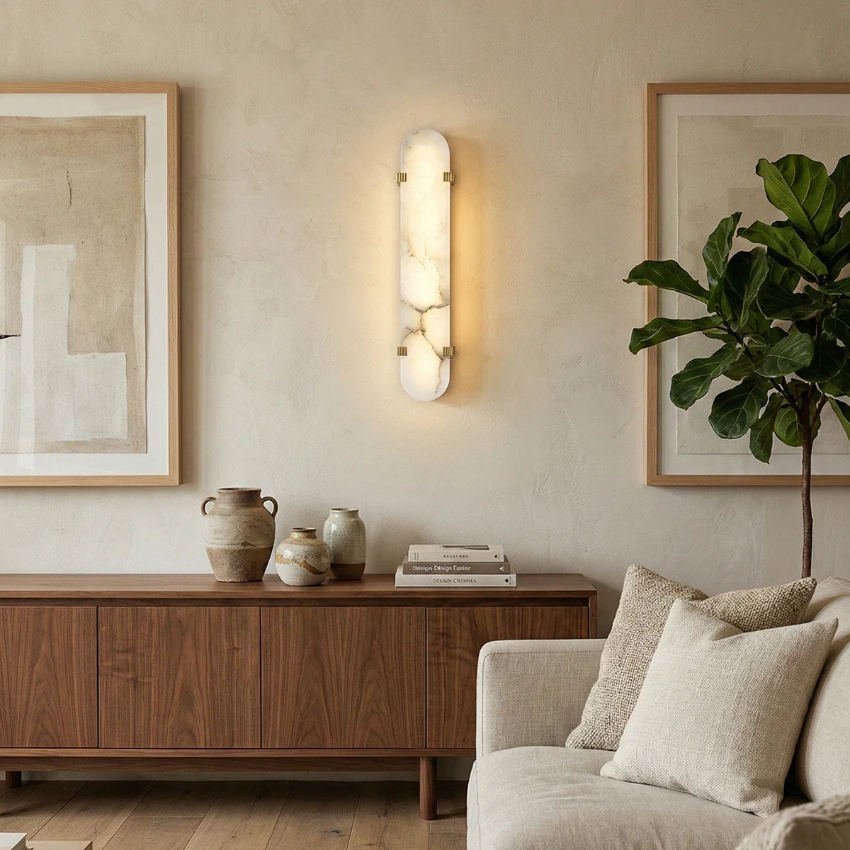 Ovelle Alabaster Halo Wall Sconce