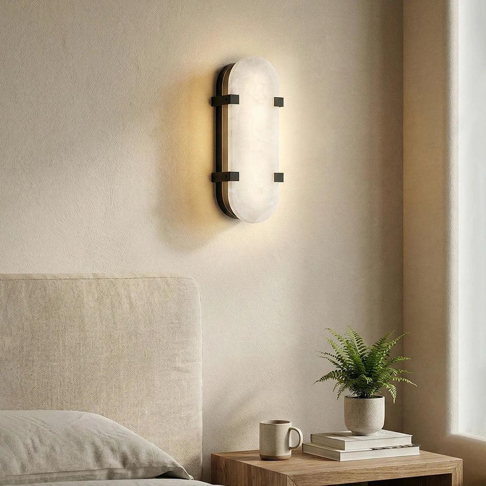 Ovelle Alabaster Halo Wall Sconce