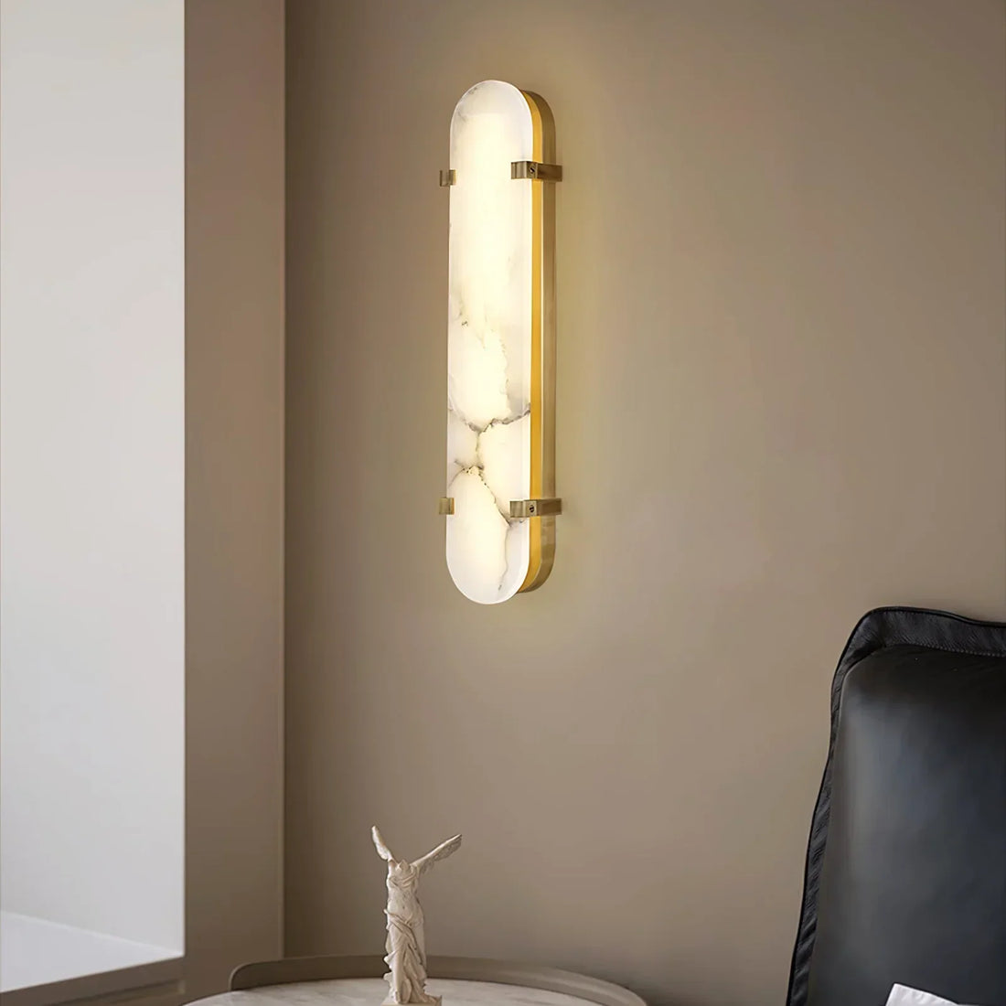 Ovelle Alabaster Halo Wall Sconce