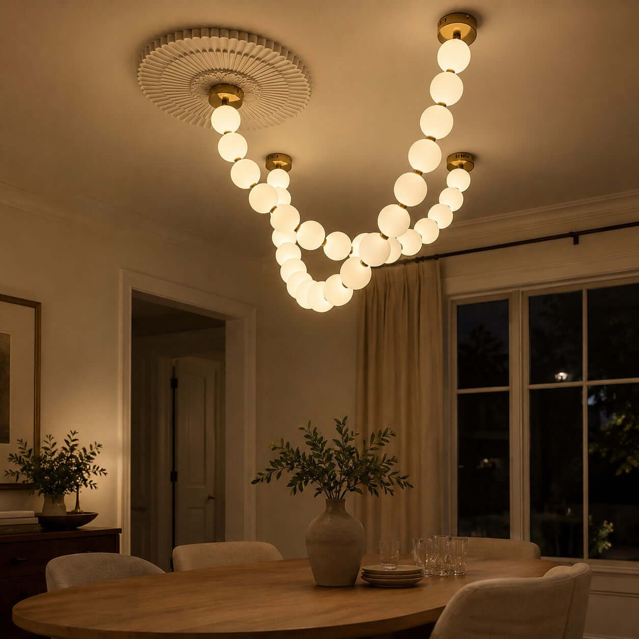 Pearl Necklace Chandelier
