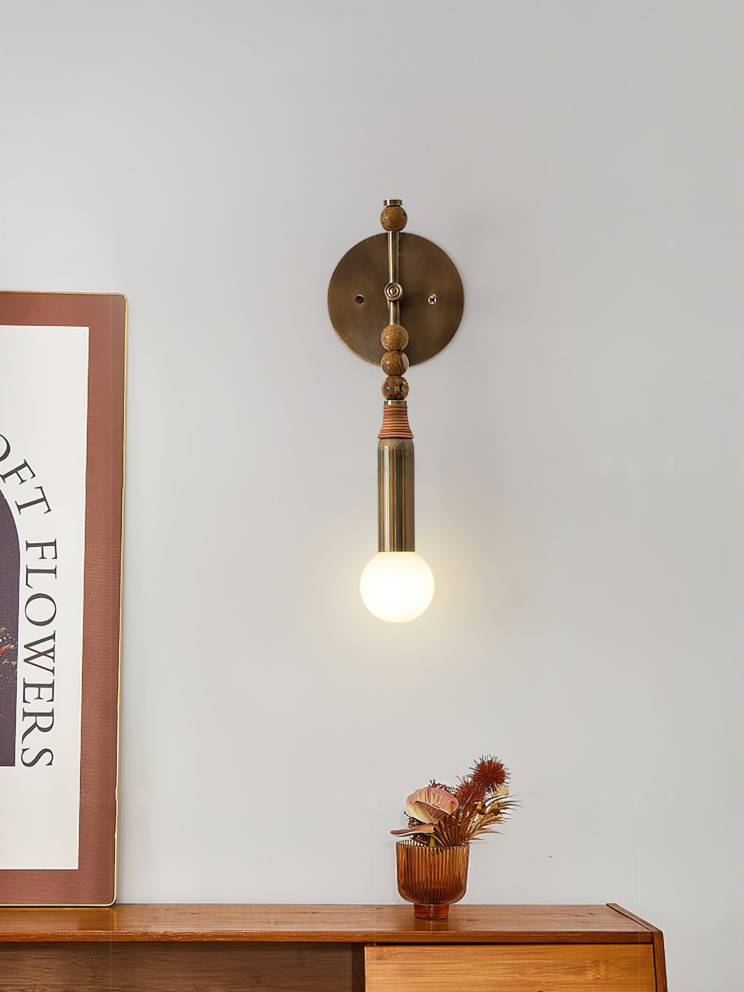 Perseva Pierced Marble Wall Sconce