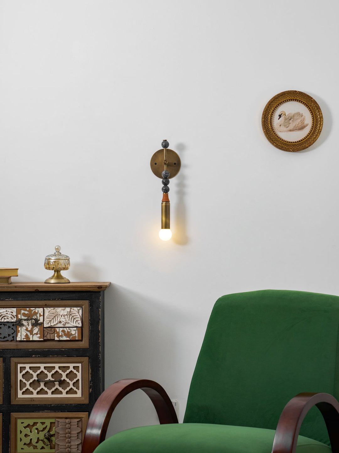 Perseva Pierced Marble Wall Sconce