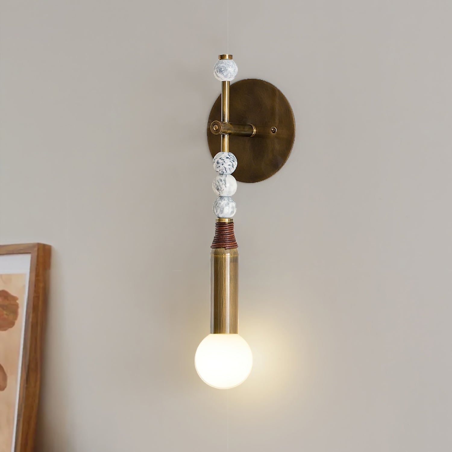 Perseva Pierced Marble Wall Sconce