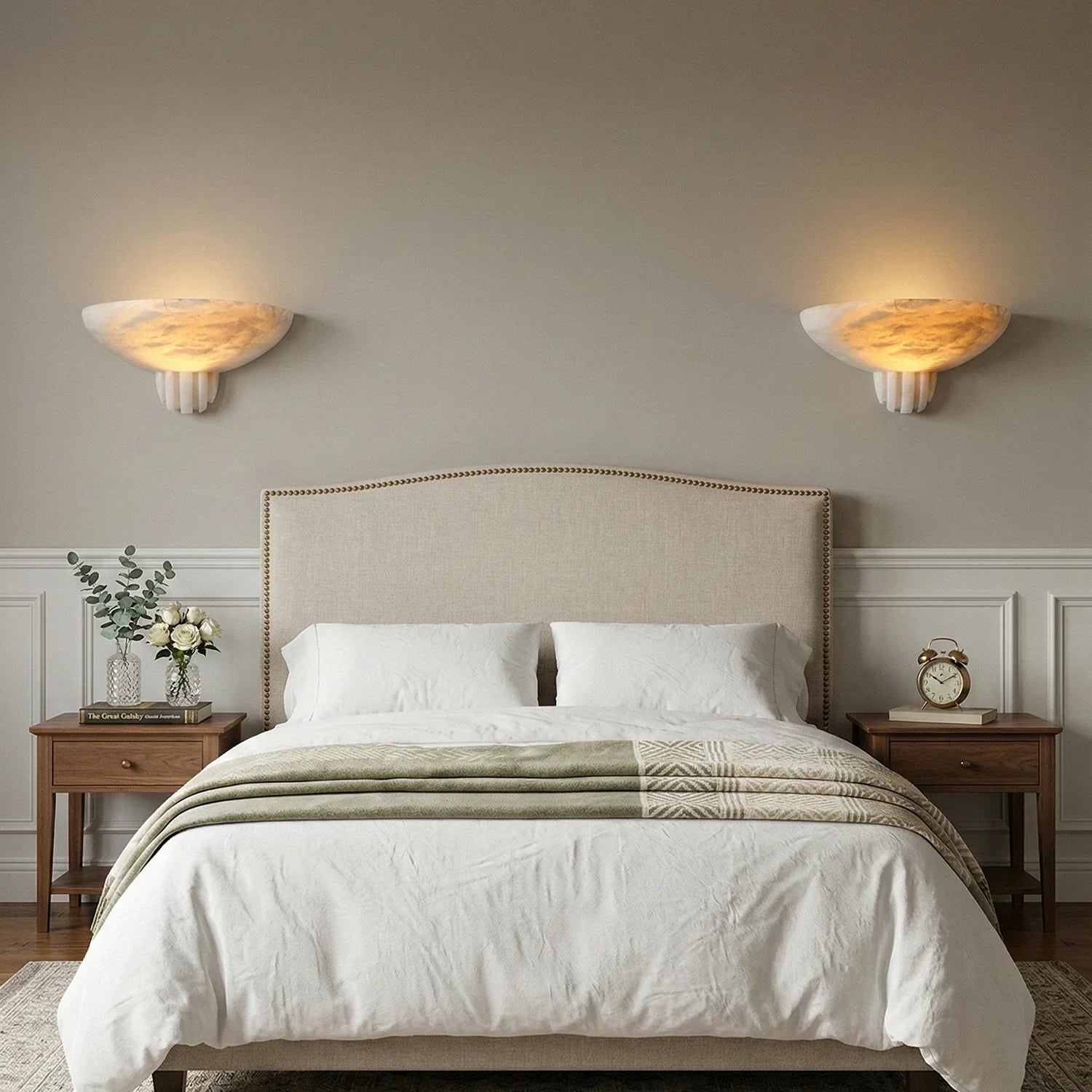 Rare Alabaster Wall Sconce