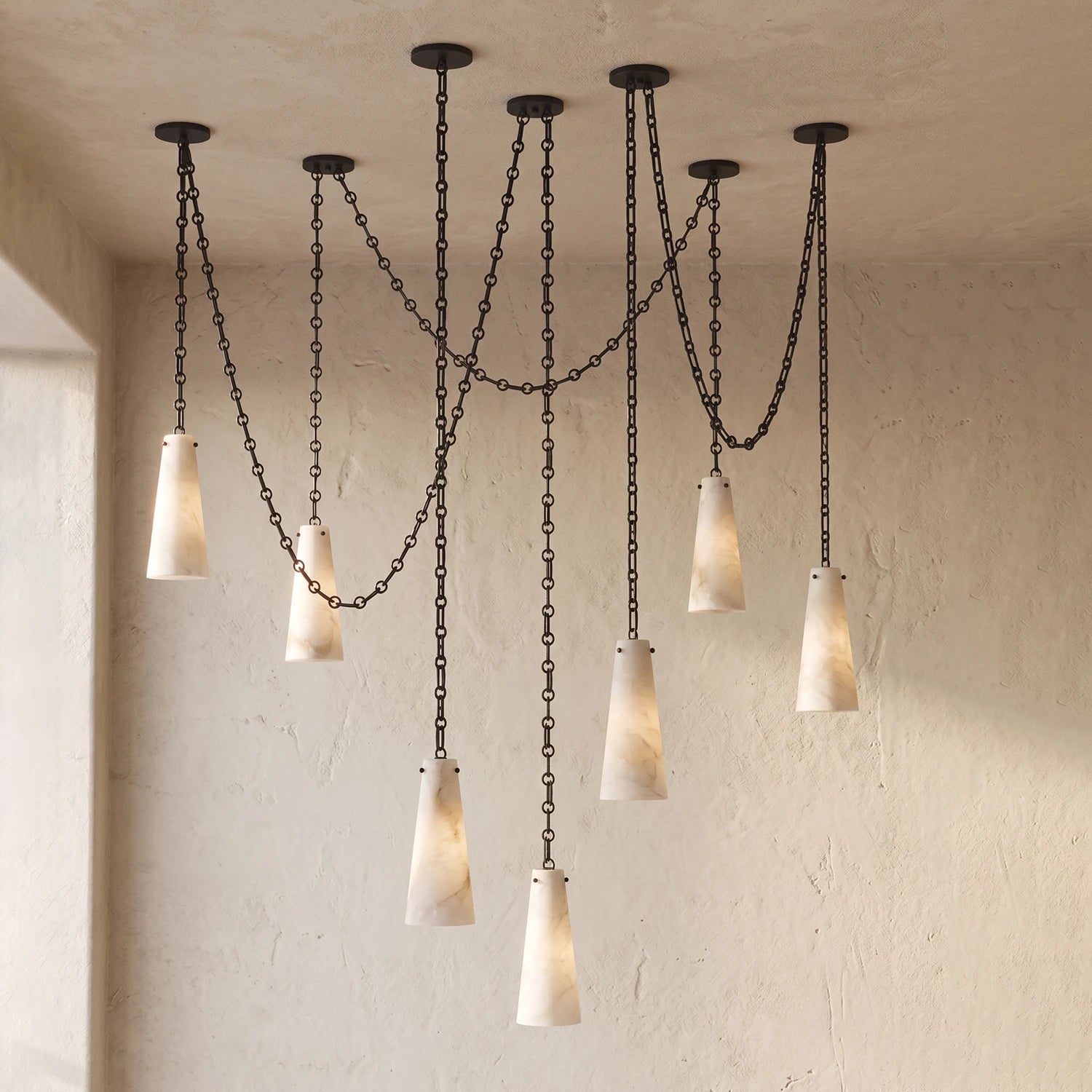 Romilly Alabaster Chain Chandelier