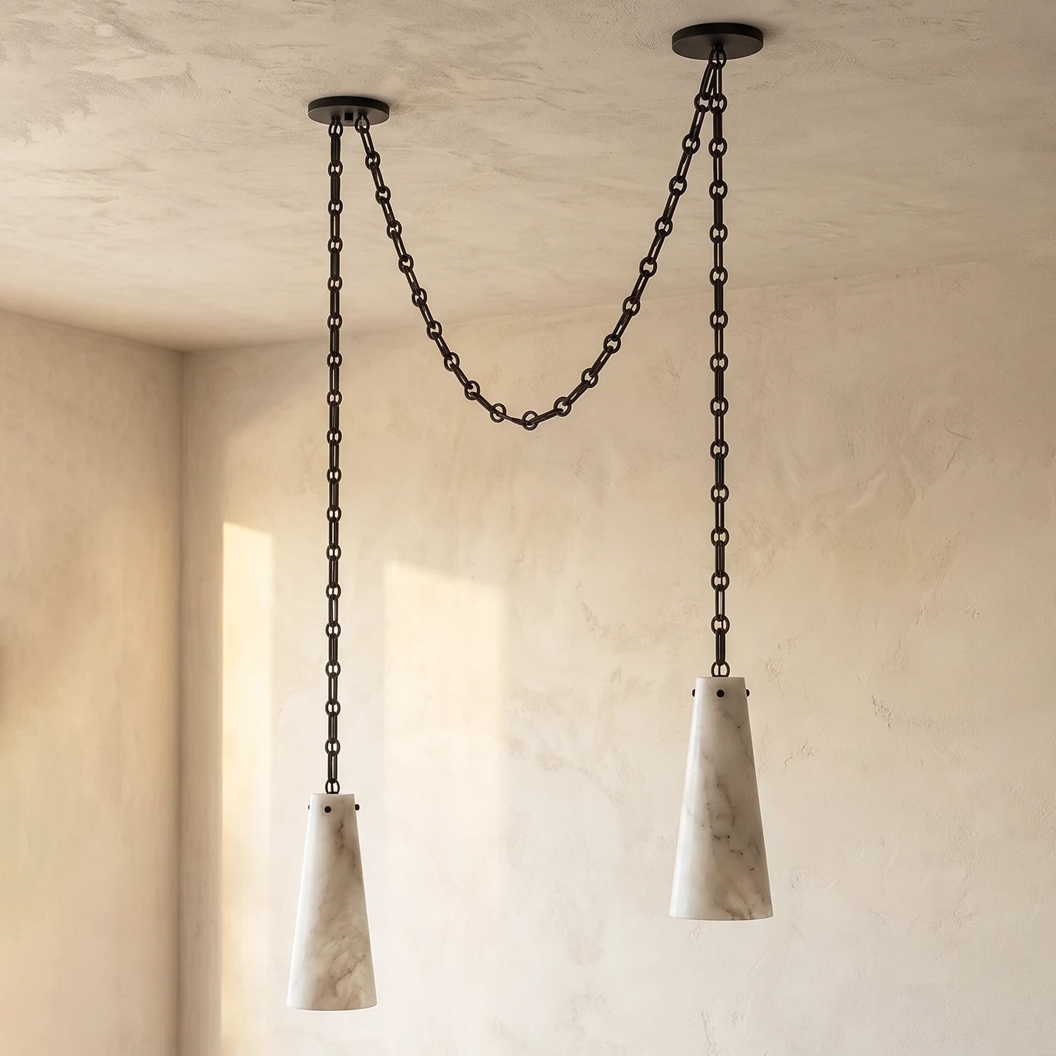 Romilly Alabaster Chain Chandelier