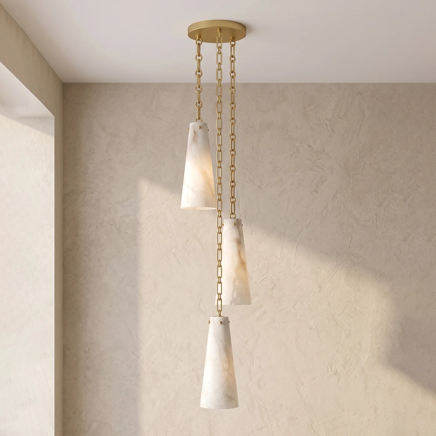 Romilly Alabaster Chain Chandelier