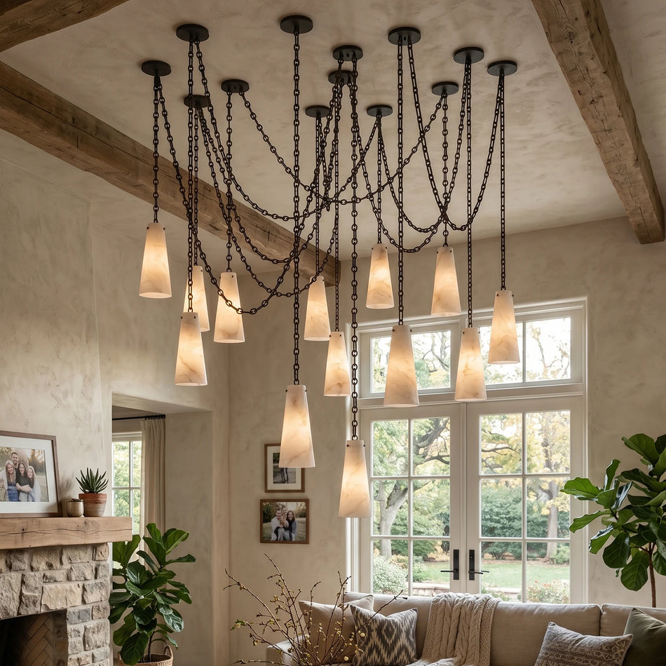 Romilly Alabaster Chain Chandelier