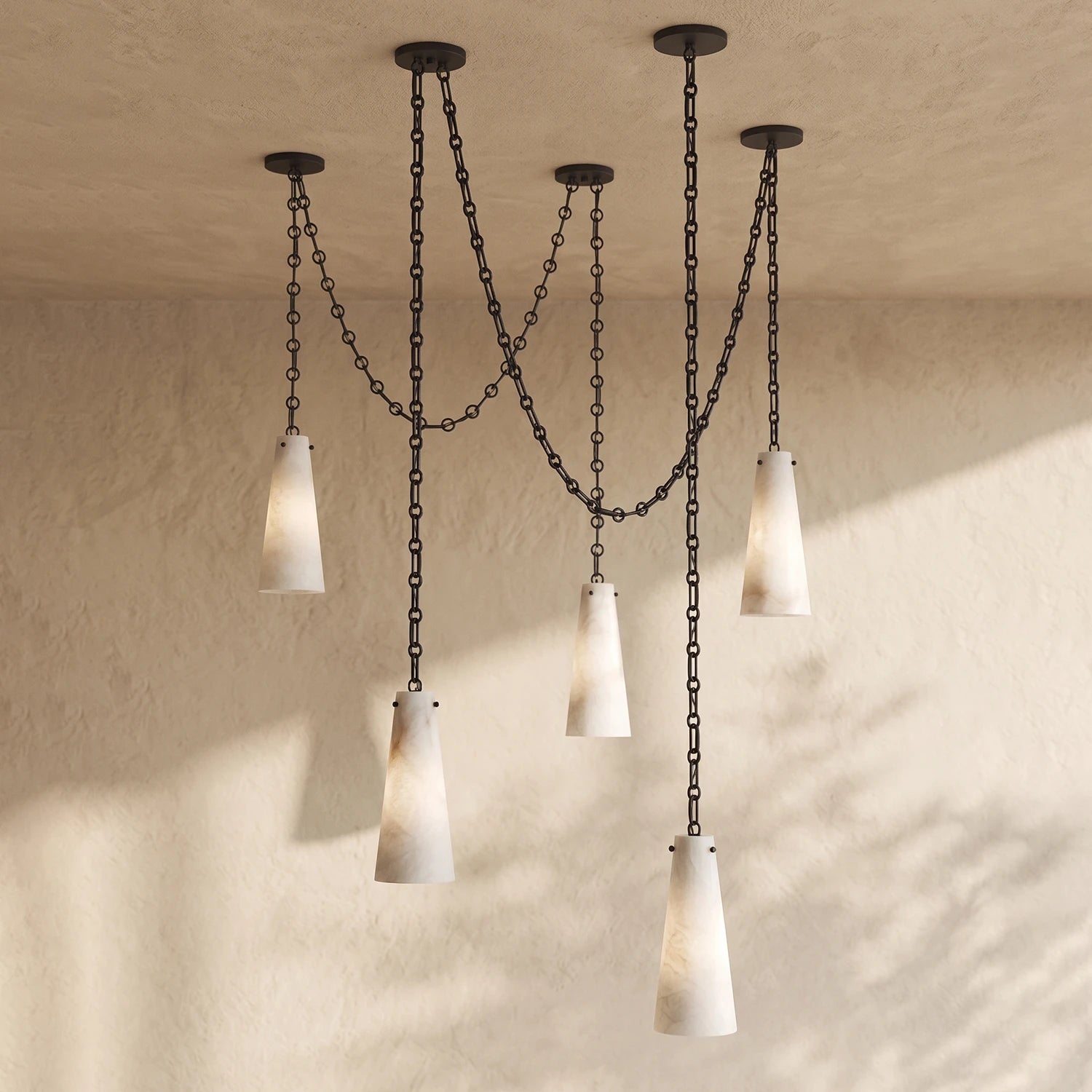 Romilly Alabaster Chain Chandelier