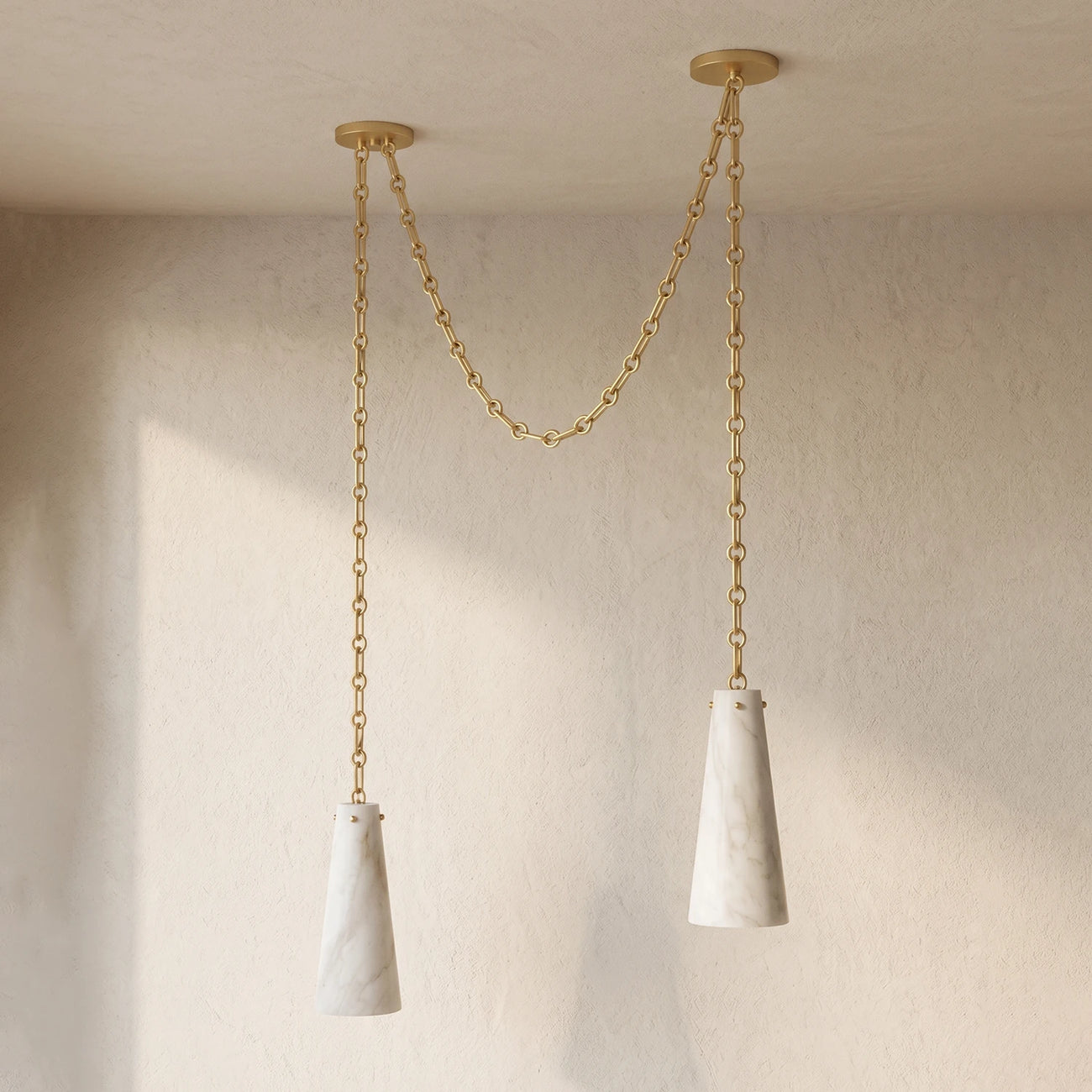 Romilly Alabaster Chain Chandelier