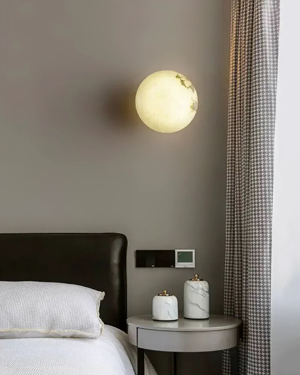 Round Alabaster Wall Sconce