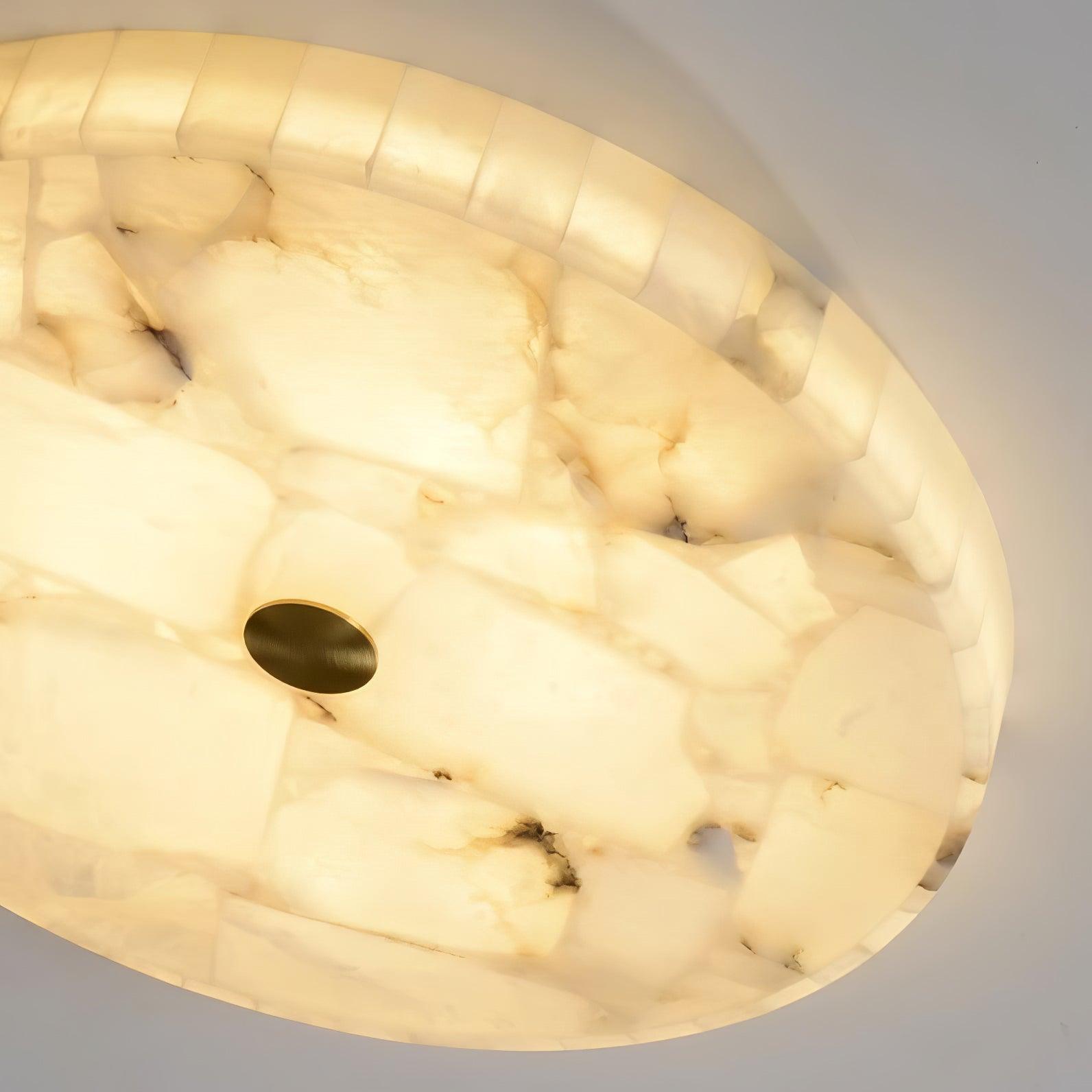 Round Mosaic Alabaster Ceiling Lamp