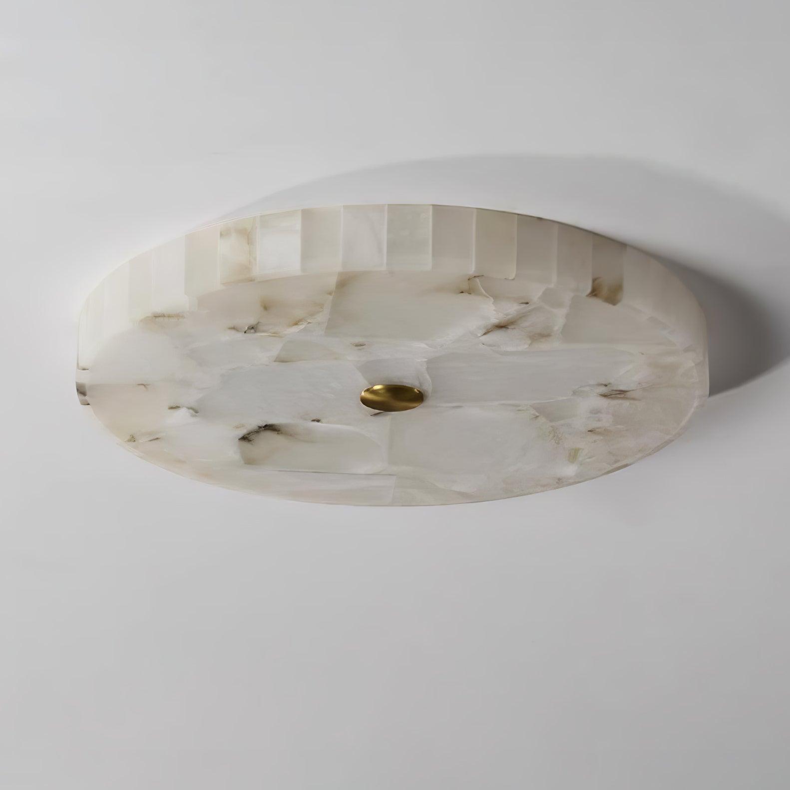 Round Mosaic Alabaster Ceiling Lamp