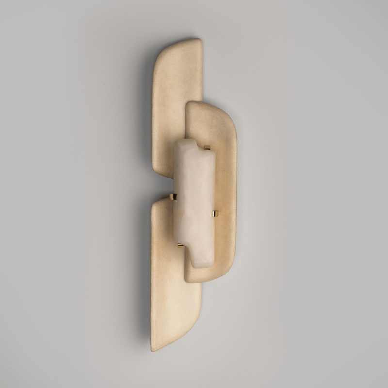 Sculpted Alabaster Wall Sconce
