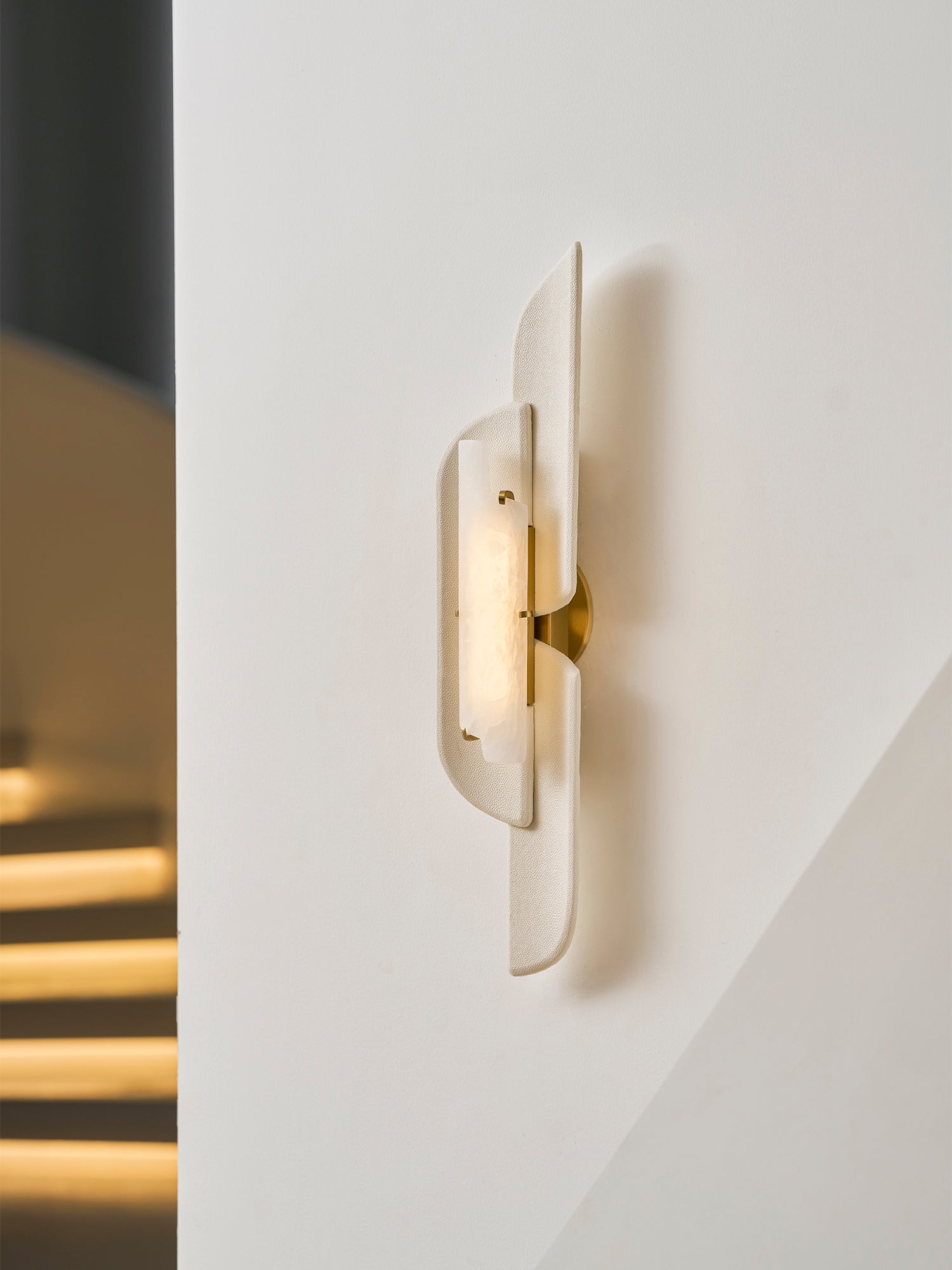 Sculpted Alabaster Wall Sconce