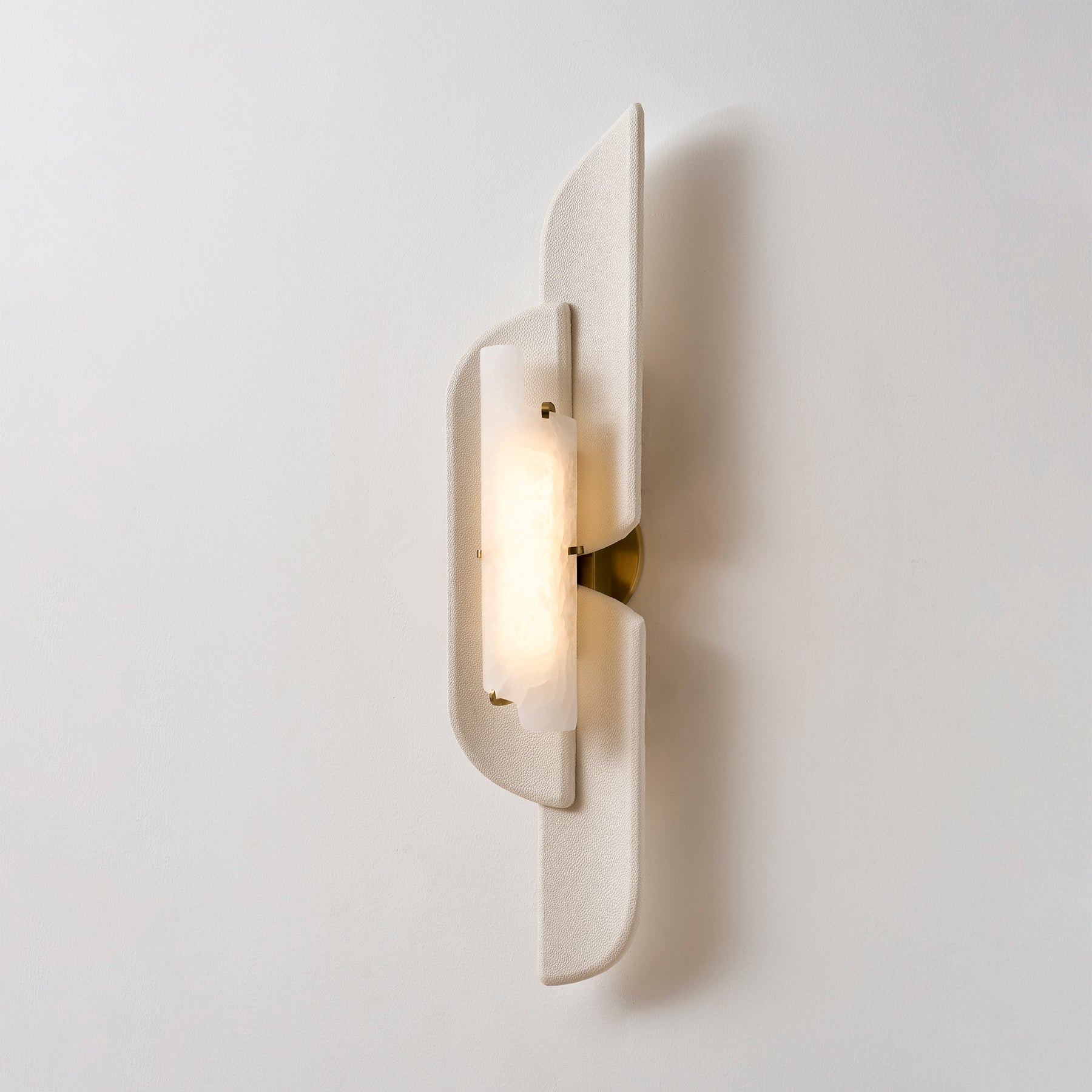 Sculpted Alabaster Wall Sconce