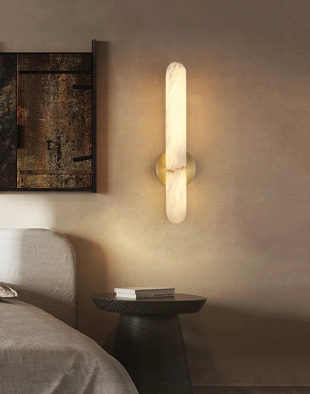 Selune Alabaster Column Wall Light