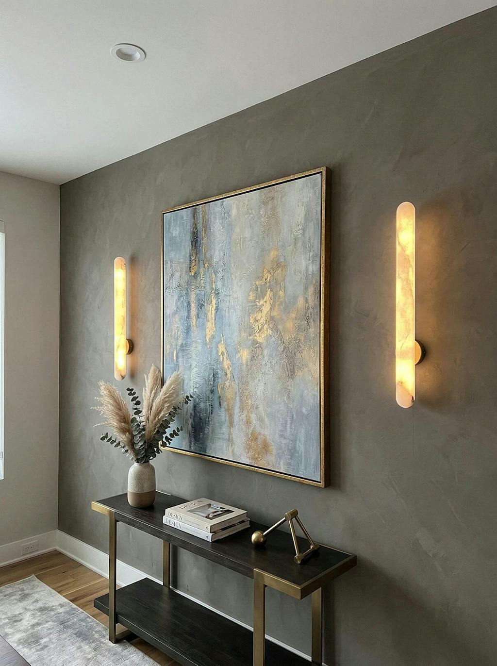 Selune Alabaster Column Wall Light