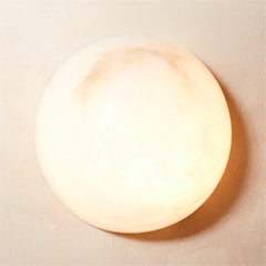 Semicircular Alabaster Wall Sconce