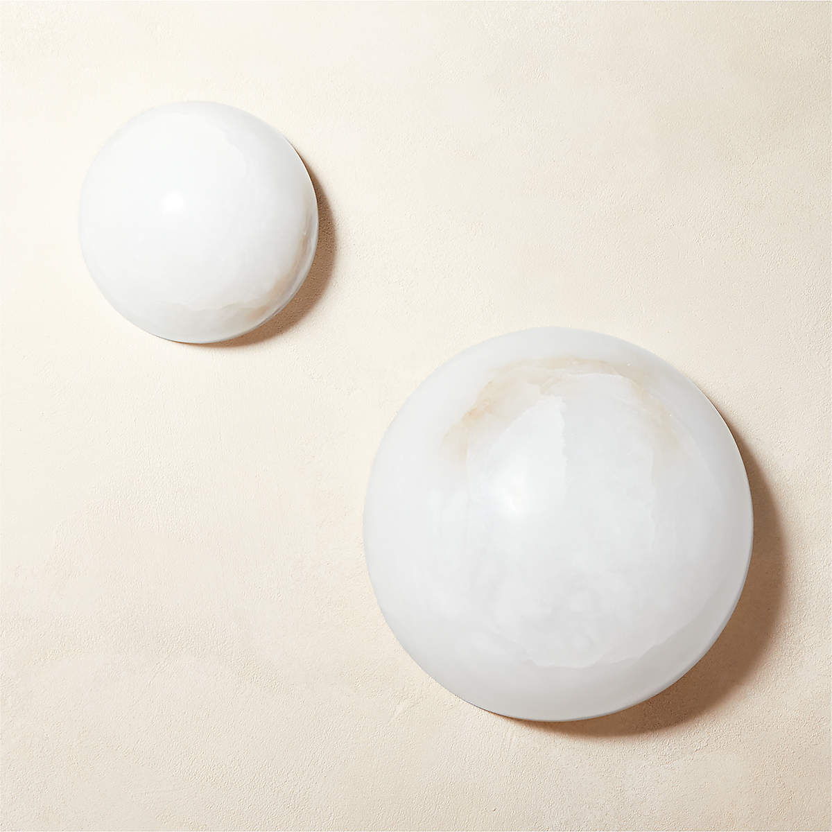 Semicircular Alabaster Wall Sconce