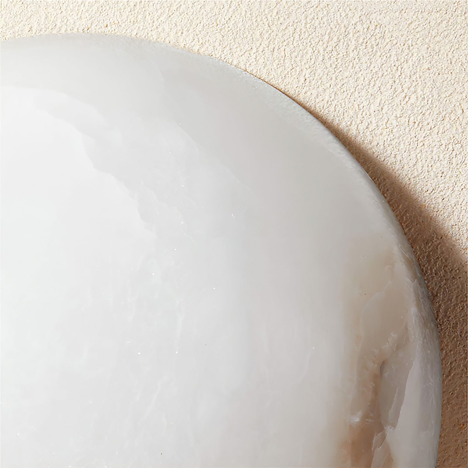 Semicircular Alabaster Wall Sconce